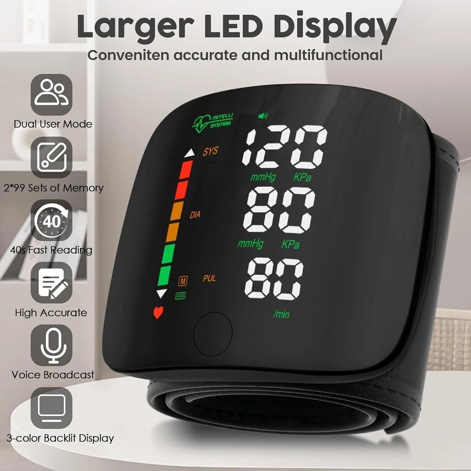 Smart Wrist Blood Pressure Monitor