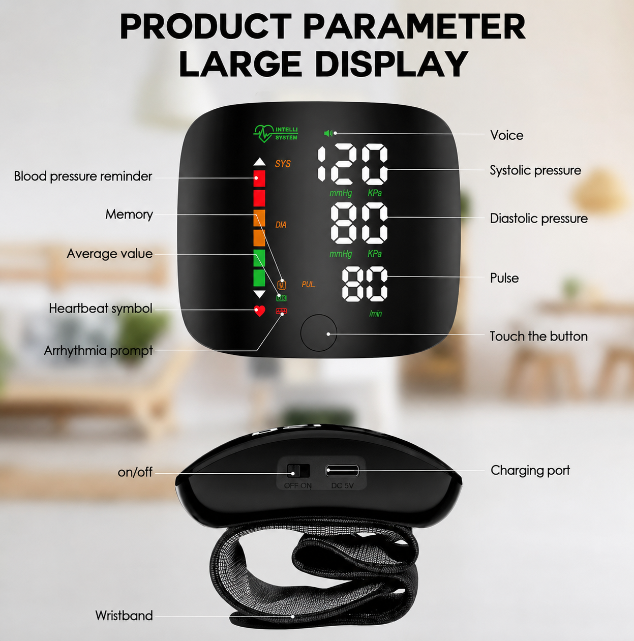 Smart Wrist Blood Pressure Monitor