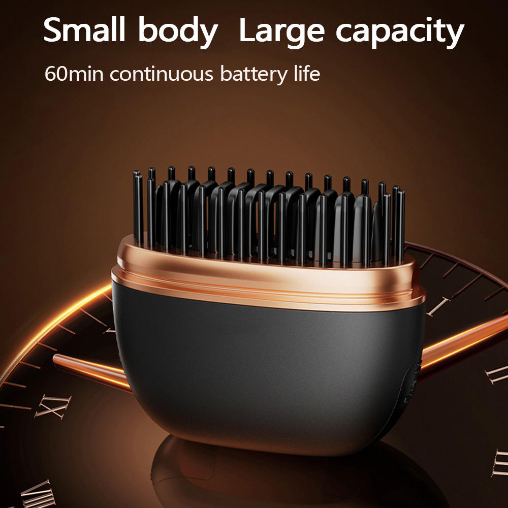 Portable Wireless New Comb Brush Straightening Dual-Use Hair Straightener Roll Mini Portable Straightener Comb
