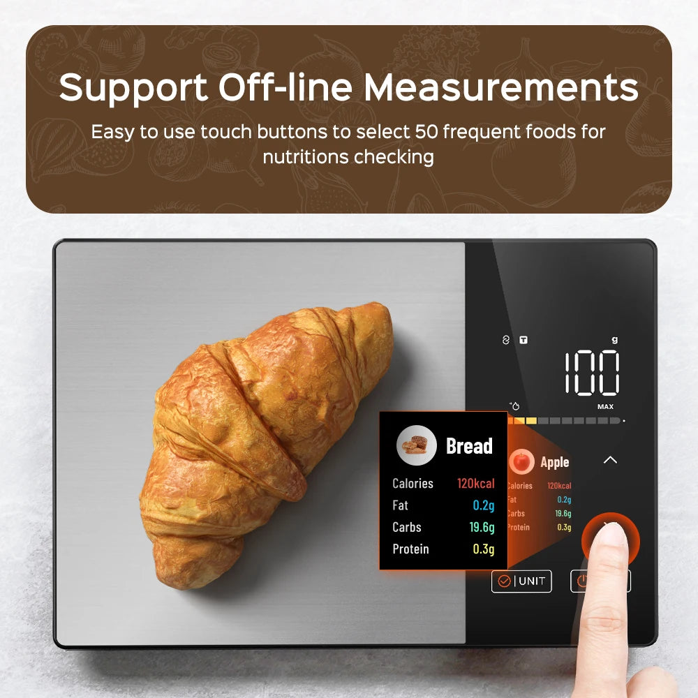 Smart Food Scale Calorie Counter with App & LED Display