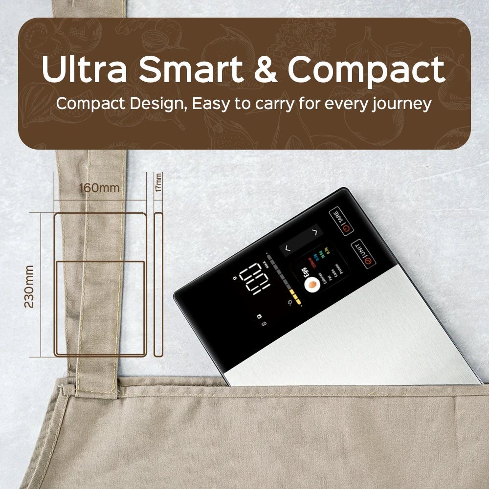 Smart Food Scale Calorie Counter with App & LED Display
