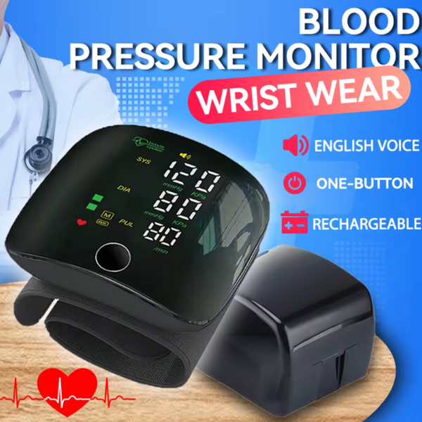 Smart LED Screen Wrist Blood Pressure Monitor