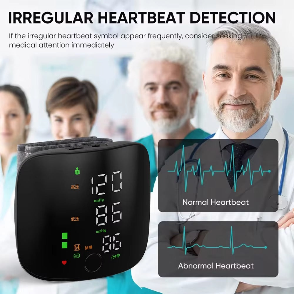 Smart LED Screen Wrist Blood Pressure Monitor