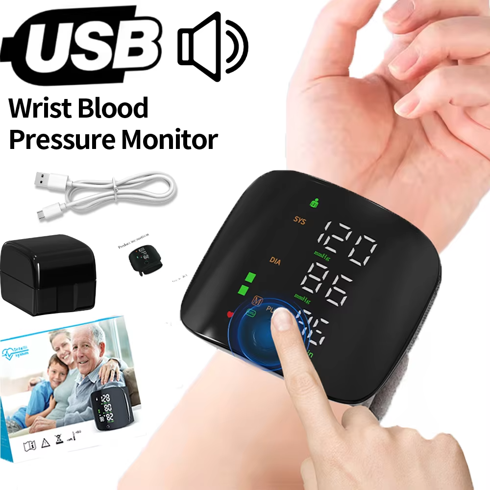 Smart LED Screen Wrist Blood Pressure Monitor