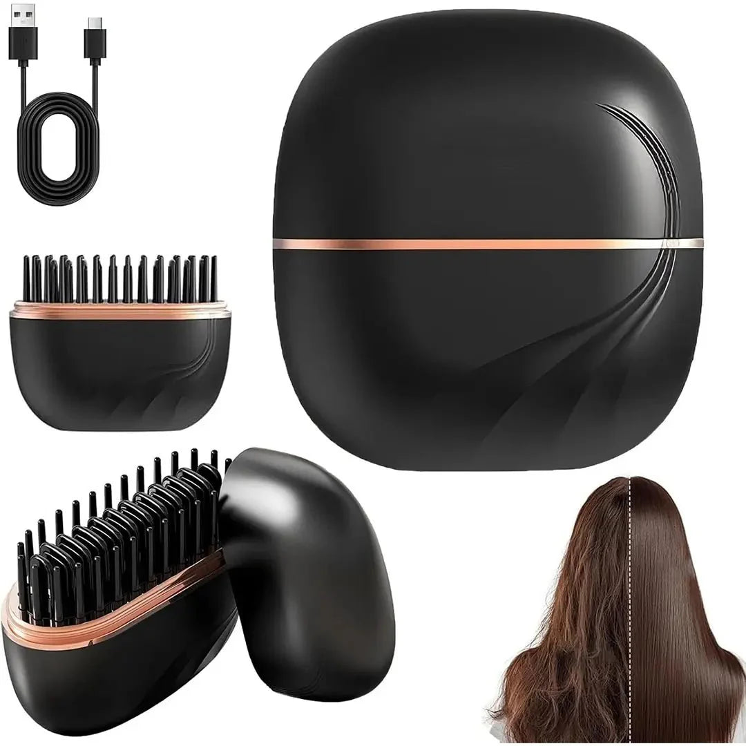 Portable Wireless New Comb Brush Straightening Dual-Use Hair Straightener Roll Mini Portable Straightener Comb